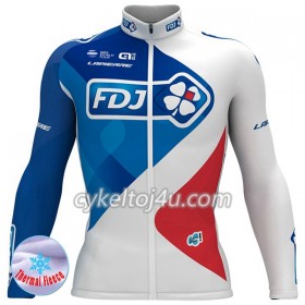 Cykeltrøje 2017 FDJ N001 Vinter Thermal Fleece